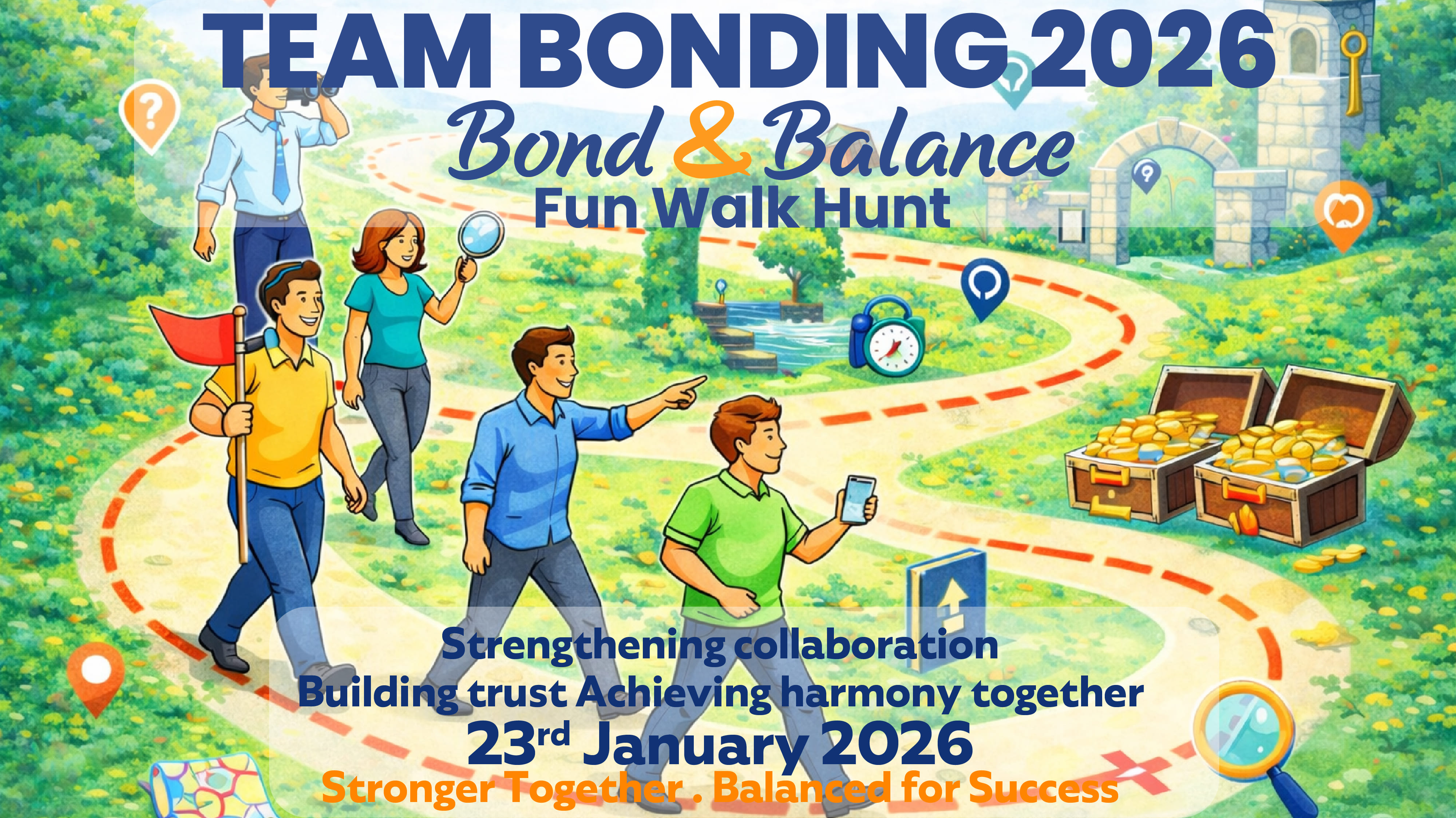 Team Bonding 2026 Bond and Balance Fun Walk Hunt